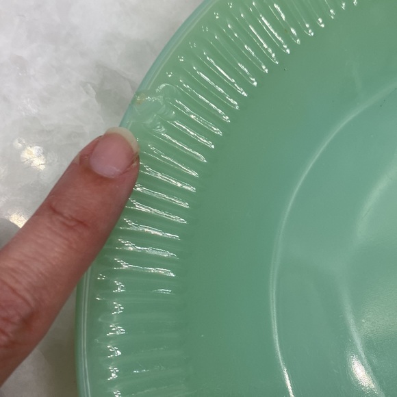 Fire King Jane Ray Jadeite Set of 3 dinner plates -9 1/8inch - Picture 8 of 14